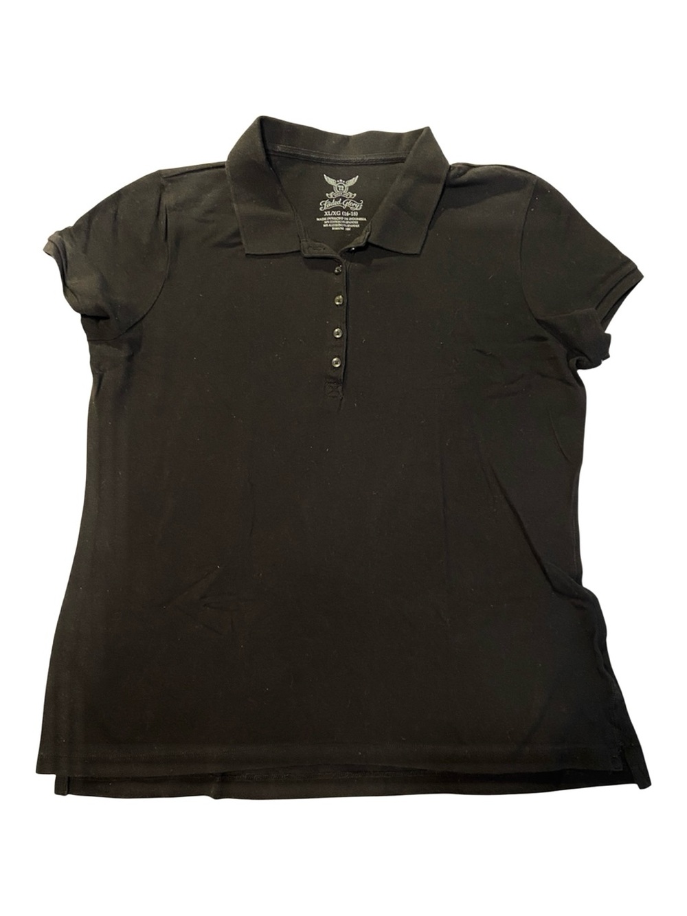 Faded Glory Black Short-Sleeve Polo Shirt